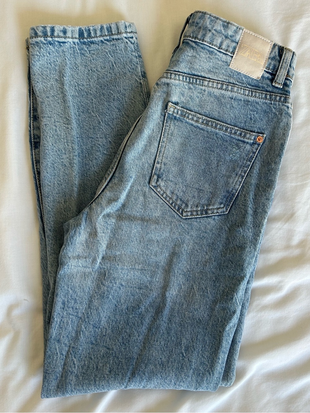 Zara high-rise mom fit jeans